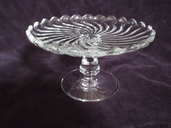 Fostoria Colony Petite Swirl Pedestal Cake Stand 5.5 Clear Glass