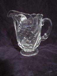 Fostoria Colony Swirl Glass Pitcher 16 Oz Creamer Clear 6'