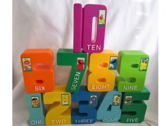 Tyco Preschool Sesame Street Number Blocks 110 Learning Toy Set