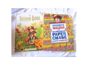 Velveteen Rabbit And Wheres Waldo Hardcover Children's Book Lot M39