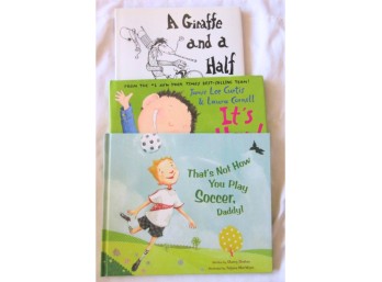 Children's Hardcover Book Lot Soccer Daddy Jamie Lee Curtis Giraffe M47