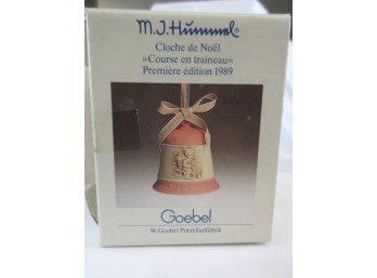 Hummel Goebel Ornament Ride Into Christmas Bell 1st Edition #775 1989 EUC
