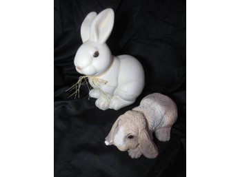 Vintage Animal Classics Lop-Eared Rabbit Bunny Figurine United Design USA 9' Easter Decor