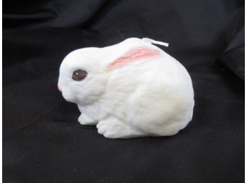 Vintage White Bunny Rabbit Figural Candle Easter Spring Decor 4' Unused