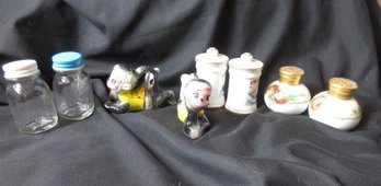 Vintage Salt & Pepper Shaker Lot Disney Souvenir Pinecone Japan Glass