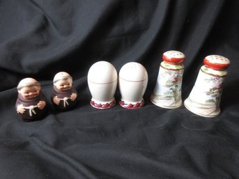 Vintage Salt & Pepper Shaker Lot Hummel TMK 2 Monk Monterey Pottery Japan