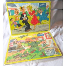 Vintage Blondie & Beetle Bailey Cartoon Jigsaw Puzzle Lot