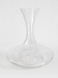 Clear Glass Wine Decanter Carafe Wide Base Flared Neck