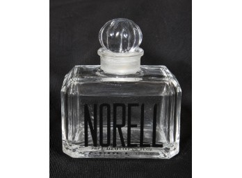 Vintage Norell Miniature Perfume Bottle Clear Glass 1.5'