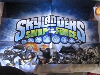 Original 2013 Skylanders Giants & Swap Force Double-Sided Promotional Poster Activision 51.5'
