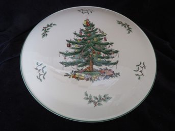 Spode Christmas Tree Cake Plate 11.5 Inch Made In England Holiday Serving