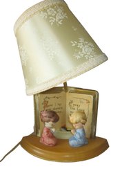 Vintage Dolly Toy Co. 'Now I Lay Me Down To Sleep' Nursery Lamp W/ Praying Children & Shade