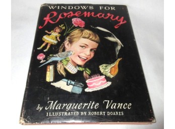 Windows For Rosemary Marguerite Vance Robert Doares 1968 8th Printing Vintage Hardcover DJ