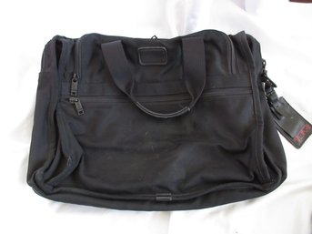 TUMI Black Nylon Expandable Portfolio Briefcase Laptop Handles No Strap VGUC