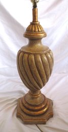 Classical Style Faux Marble Urn Table Lamp Heavy Gold Finish Decorative 36'