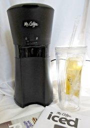 Mr Coffee Iced Coffee Maker BVMCICMBLR2 Single Serve W Tumbler New Open Box