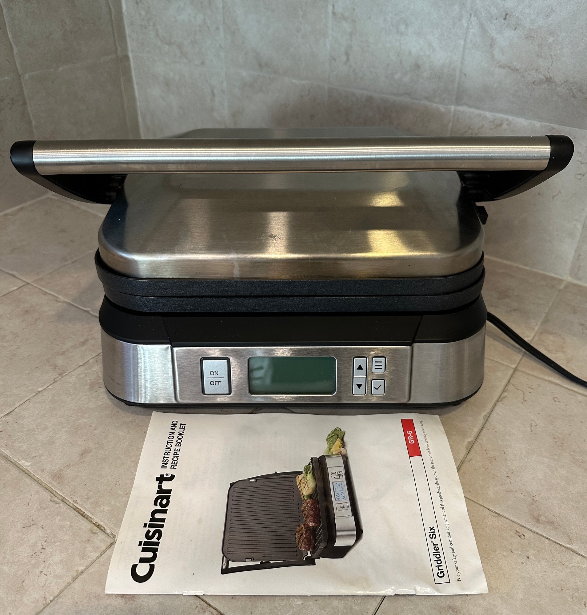 Cuisinart Griddler Six With Instruction And Recipe Booklet #3255 ...