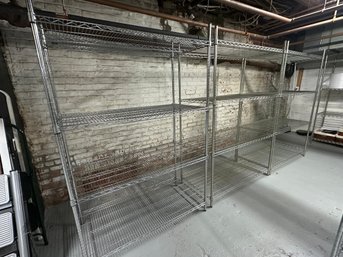 Chrome Storage Shelves (3) 24 Inches Deep