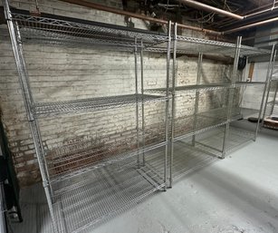 Chrome Storage Shelves (3) 24 Inches Deep