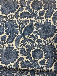 Large Roll Of Indoor / Outdoor Fabric Blue And White 'Colonial Williamsburg'