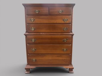 Benck Chippendale Style Tall Chest Of Drawers