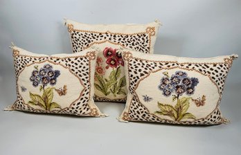Katha Diddle Limited Edition Floral Needlepoint Pillows