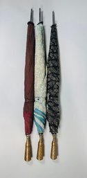 Three Vintage Fabric Umbrellas (3)