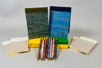 Collection Of Il Papiro Notepads And Pens