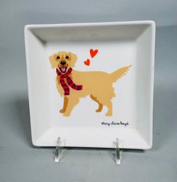 Two's Company Stacy Claire Boyd Golden Retriever Dish