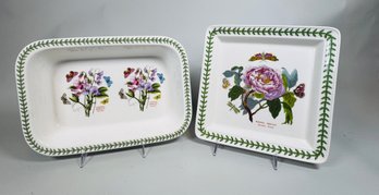 Pair Of Portmeirion Botanic Garden Collection Ceramic Serving Dishes