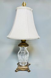 Waterford Crystal Brass Mounted Table Lamp