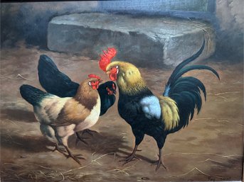 Ray Jacob (American, 1928 - 2010) Barnyard Roosters, 20th Century