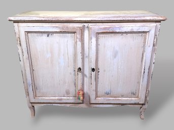 Vintage Provincial White Painted Pine Sideboard, 20th Century