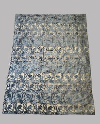 NO LABEL? Blue And Silver Velvet Floor Rug