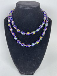 Vintage Chinese Cloisonne Enamel Beaded Necklace