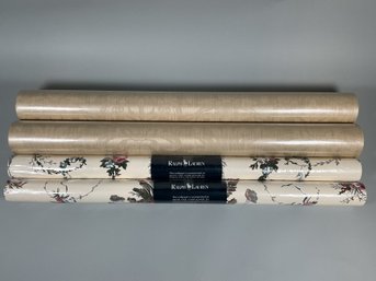 Four Rolls Of New Wallpaper, Two Are Ralph Lauren In Cream Floral