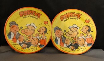 Two, 1978 Popeye And Friends Paper Plates