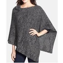NWT Eileen Fisher One-Size Knit Poncho Sweater, Crafted From A Premium Italian Yarn Blend.
