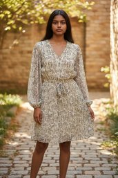 Current Air Olivia Snake-Printed Midi Dress XS