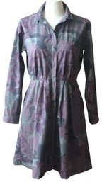 GAP Purple Camouflage Long Sleeve Shirt Dress. Size 0