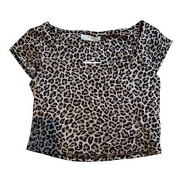New With TagNew With Tags, Soft Leopard Crop Tee