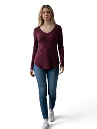 NWT Ann Taylor LOFT Outlet Women's Size XS Purple LOUNGE T-Shirt