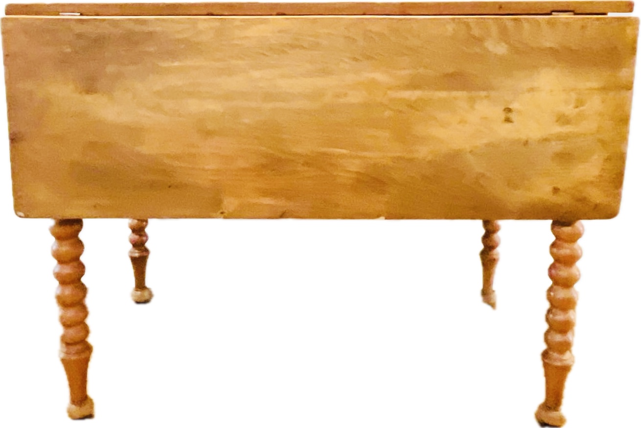 Drop Leaf Maple Table With Spool Legs 28108