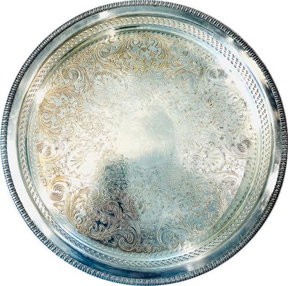 Silver Plate Gallery Tray - Signed William Rogers