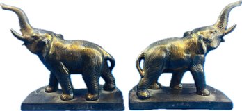 Elephant Bookends - Metal