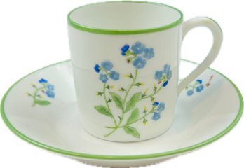 Christian Dior Limoges French Porcelain Demitasse Cup & Saucer