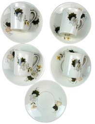 Royal Doulton Westwood  Porcelain Demitasse Cups & Saucers