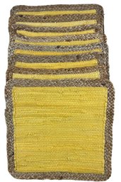 Cotton Woven Placemats With Rope Woven Border (8)