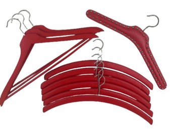 17 Inch Red Hangers - (10)