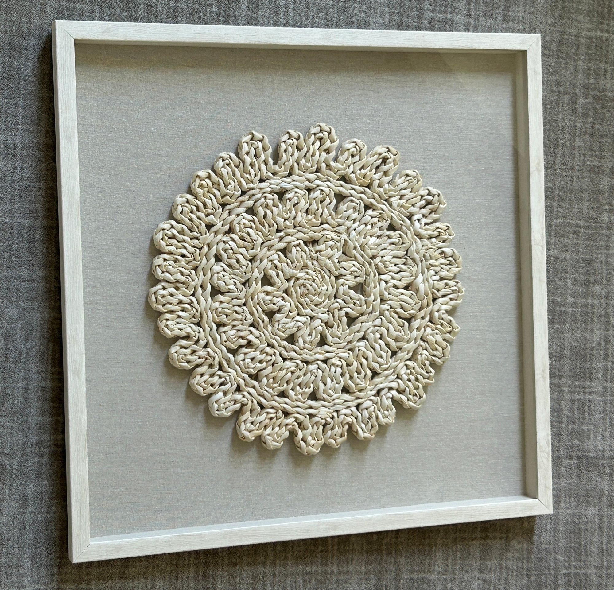 Handwoven Corn Rope Shadow Box #6449 | Auctionninja.com